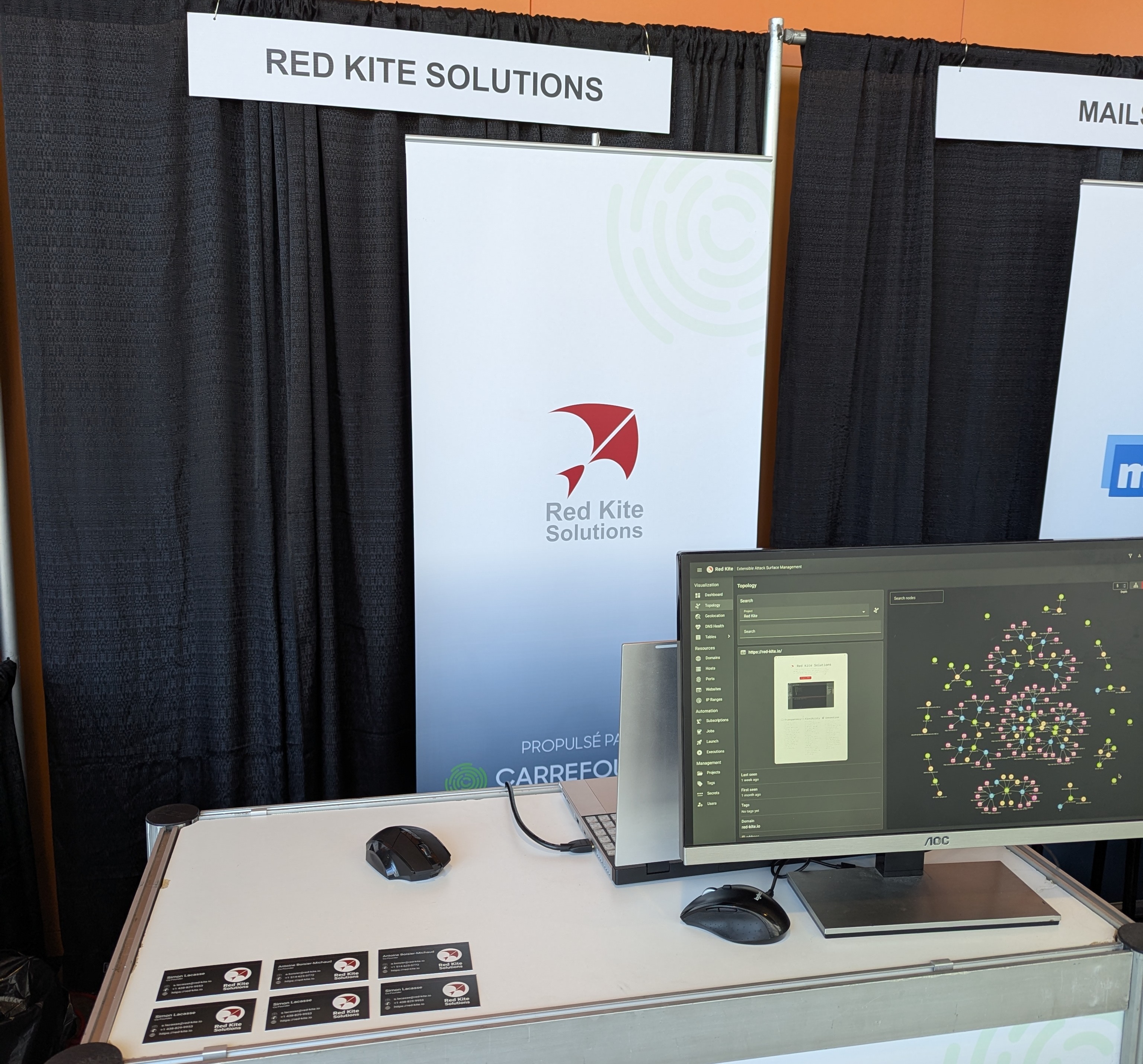 Photo of Red Kite's booth at Cyberconférence 2025